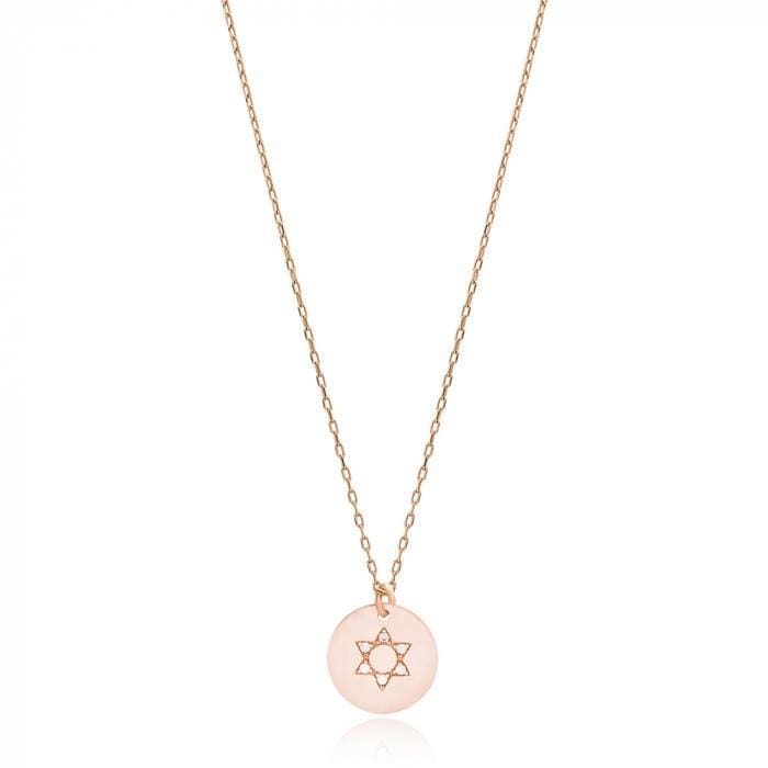 Star of David Rose Gold Pendant with Sparkling Stones、mySite、topwebapps
