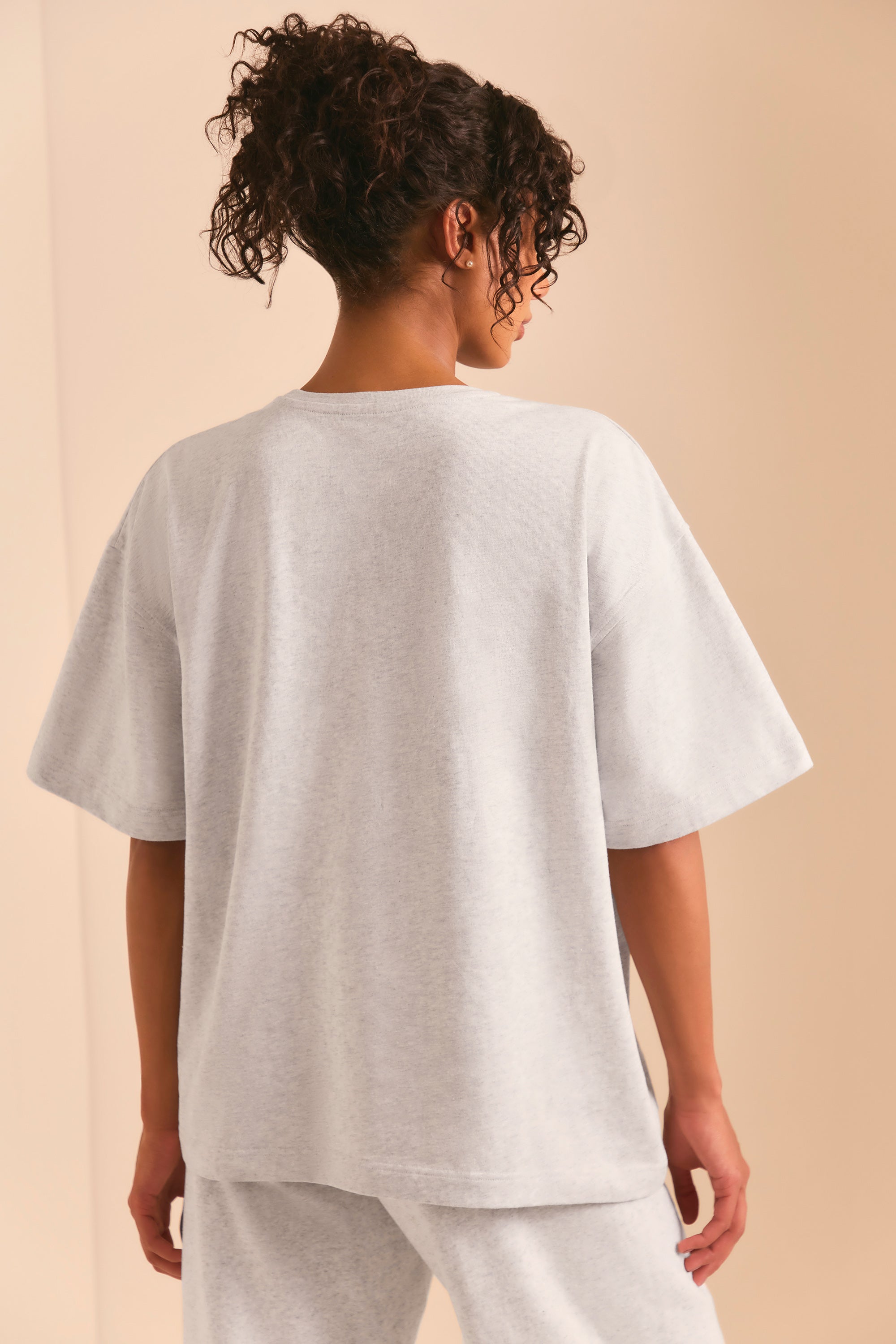 Oversized Short Sleeve T-Shirt in Heather Grey、mySite、solidvoid