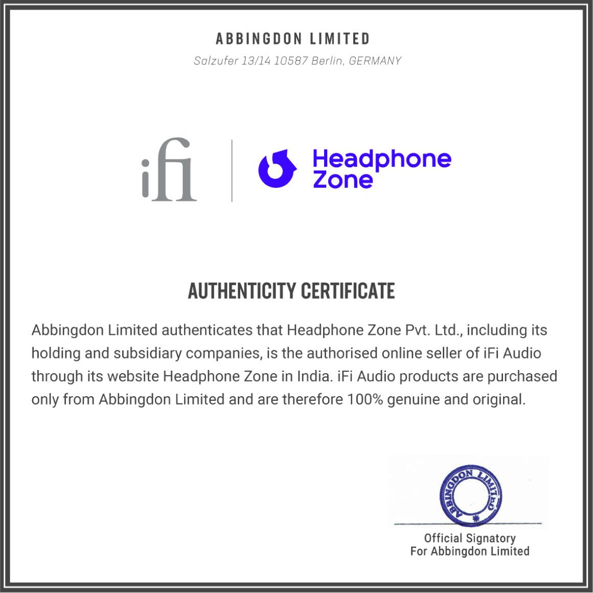 iFi Audio - Pro iCAN Signature、mySite、merchandisen