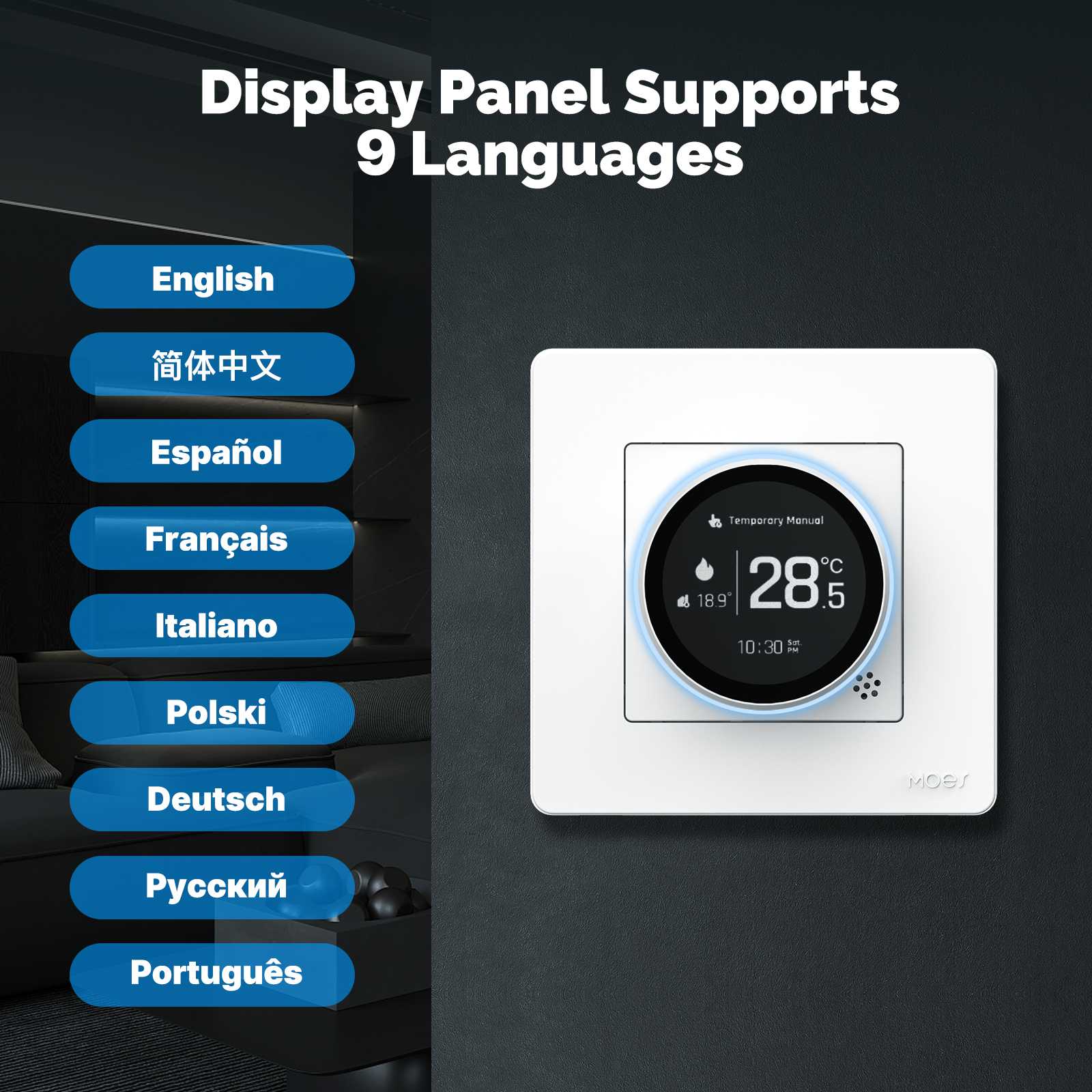 ZigBee Star Ring Smart Thermostat Temperature Controller Water Boiler Electric Heating、mySite、fannypackpong