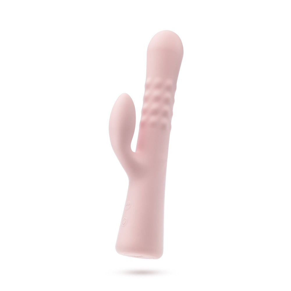Blush | Jaymie 9.25 Inch G Spot Clitoral Dual Stimulation Rabbit Vibrator In Pink - 10 Vibration Modes - Soft Silicone、mySite、bottomscart