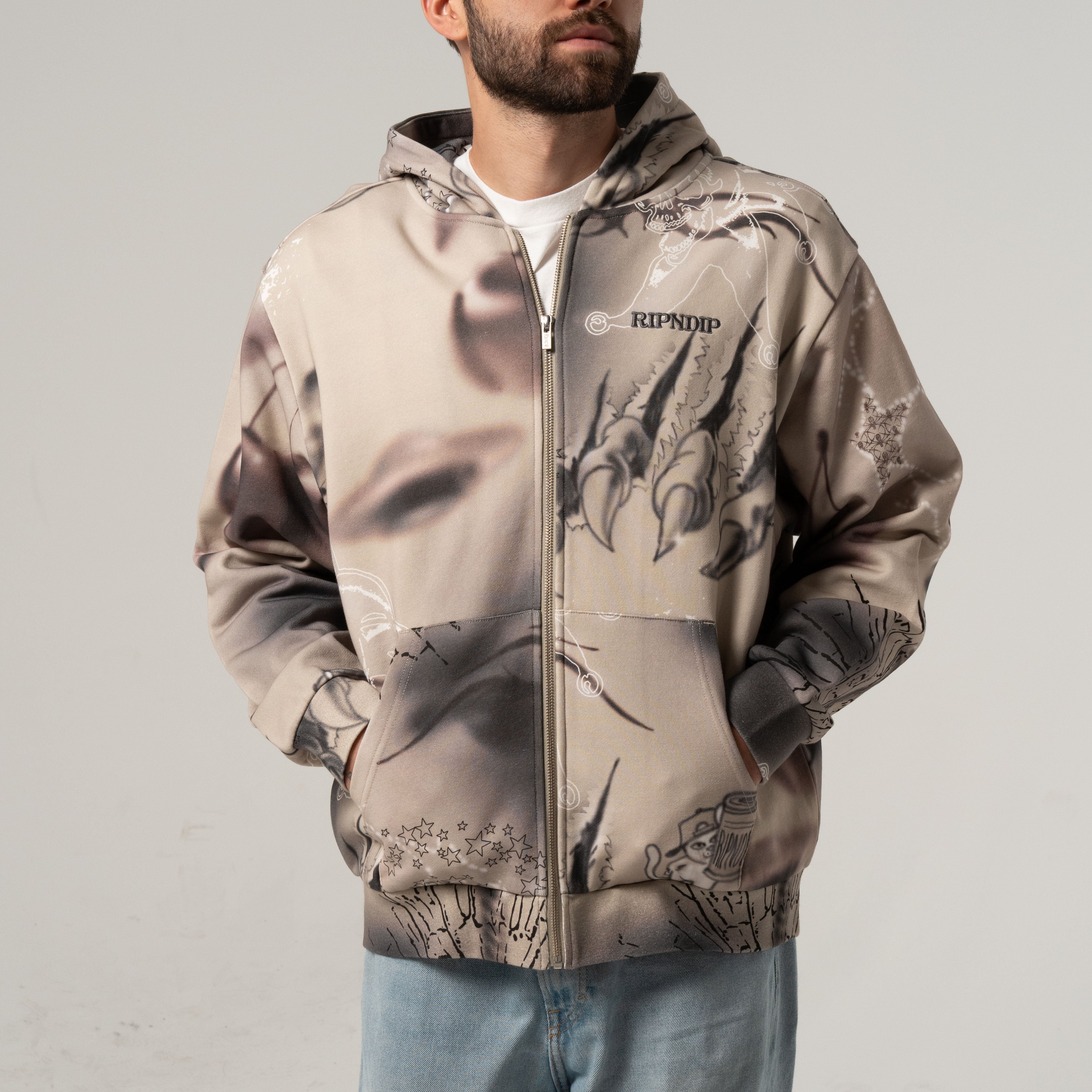  Stargazing Zip Up Hoodie (Off White)、mySite、merchandisen