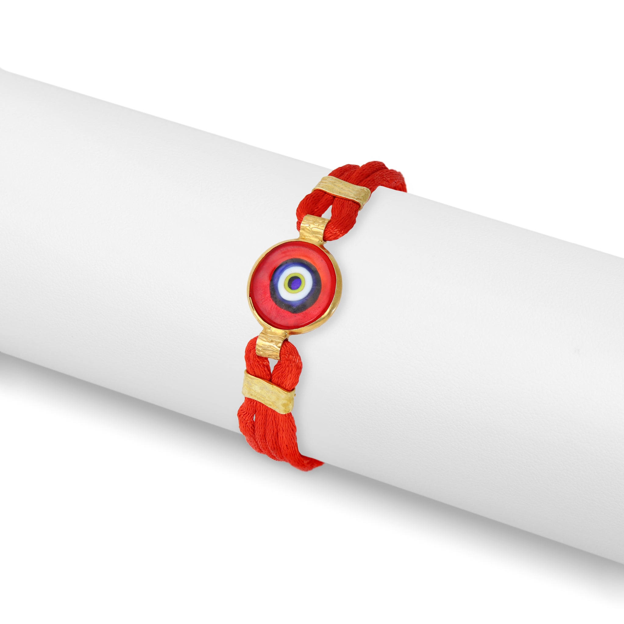 Vermeil Red Woven Evil Eye Bracelet / DIS0024、mySite、dreamappss