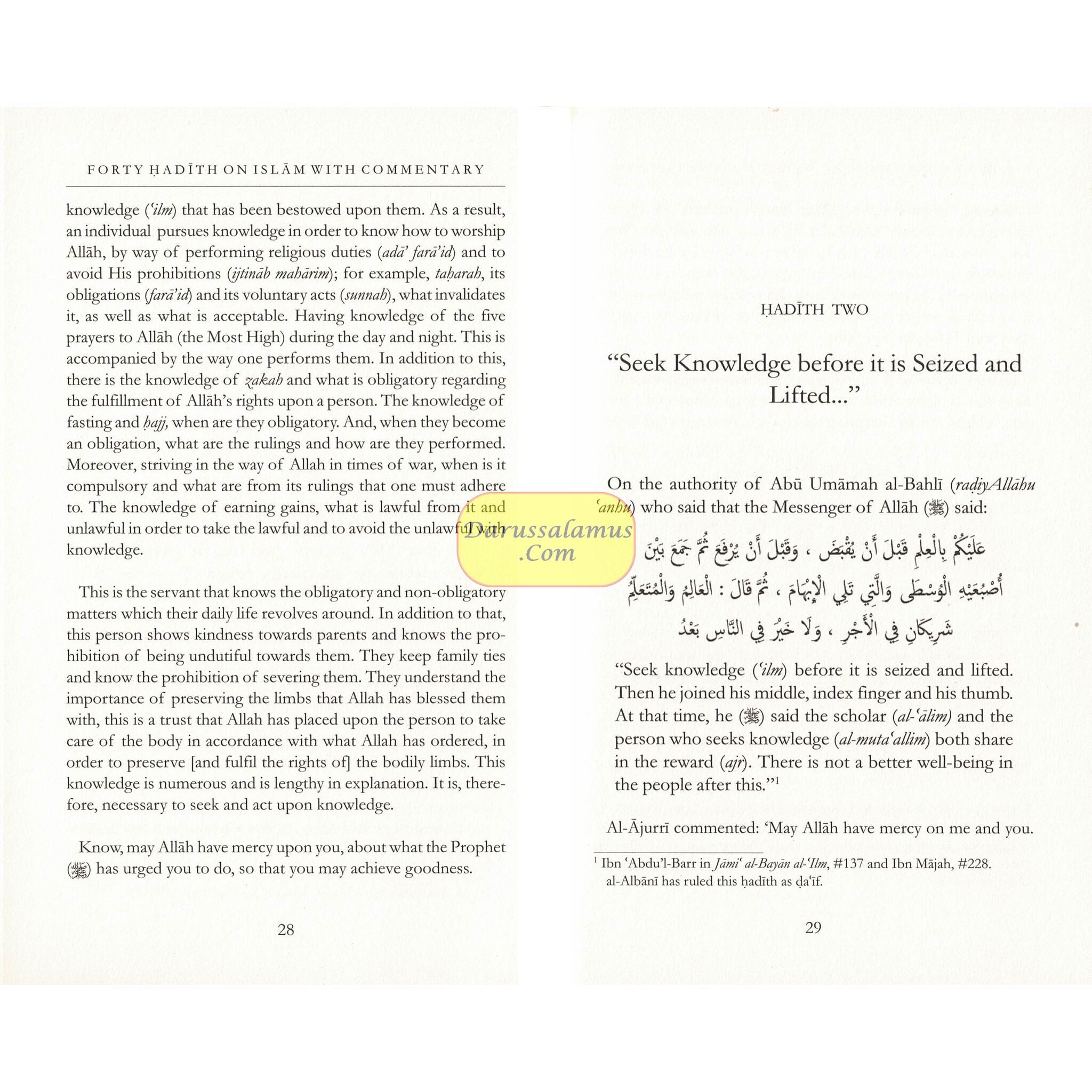 Forty Hadith On Islam By Imam Abu Bakr Al-Ajurri、mySite、topwebapps