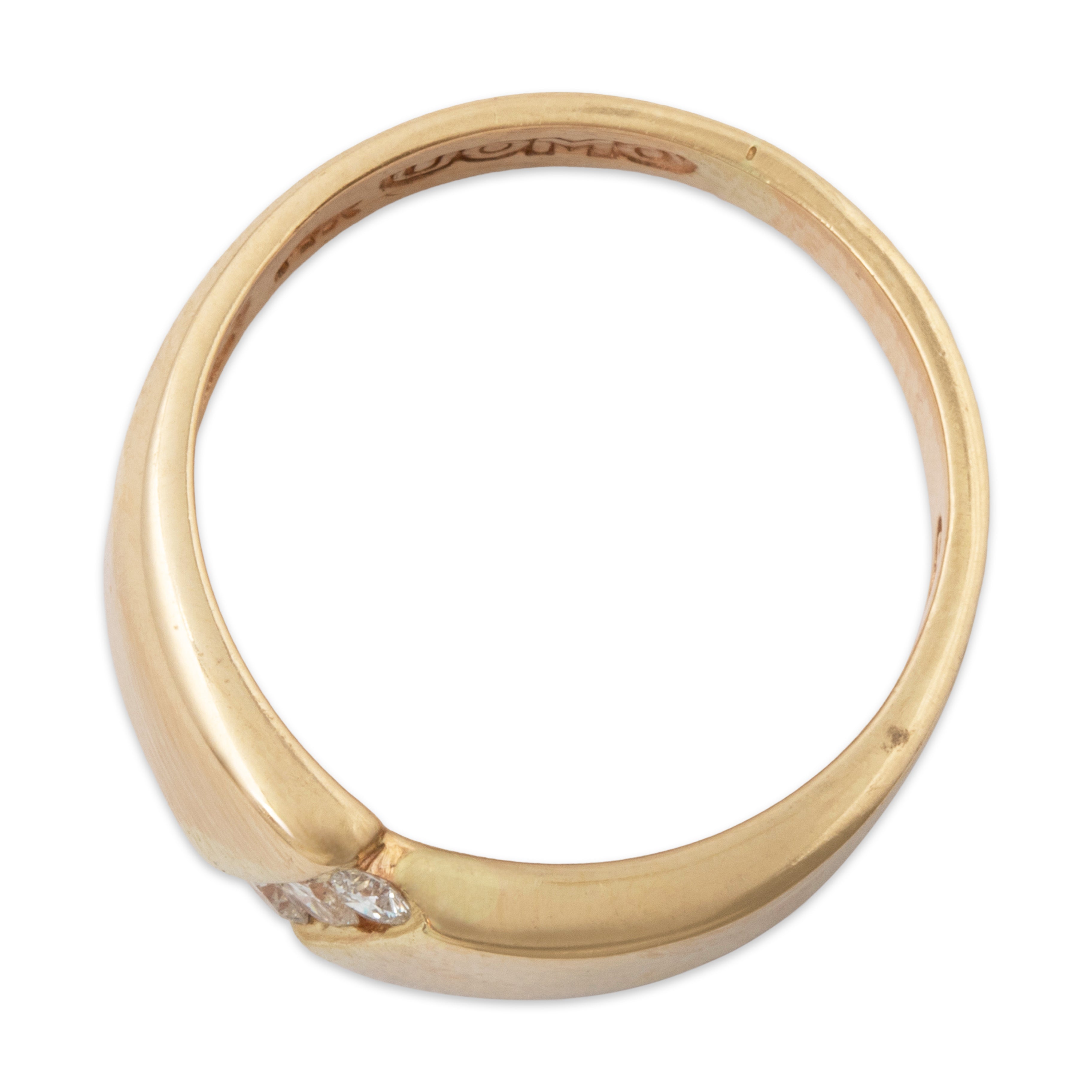 Vintage 14k Yellow Gold Diamond Trio Bypass Ring 6.00、mySite、hinf8tx79