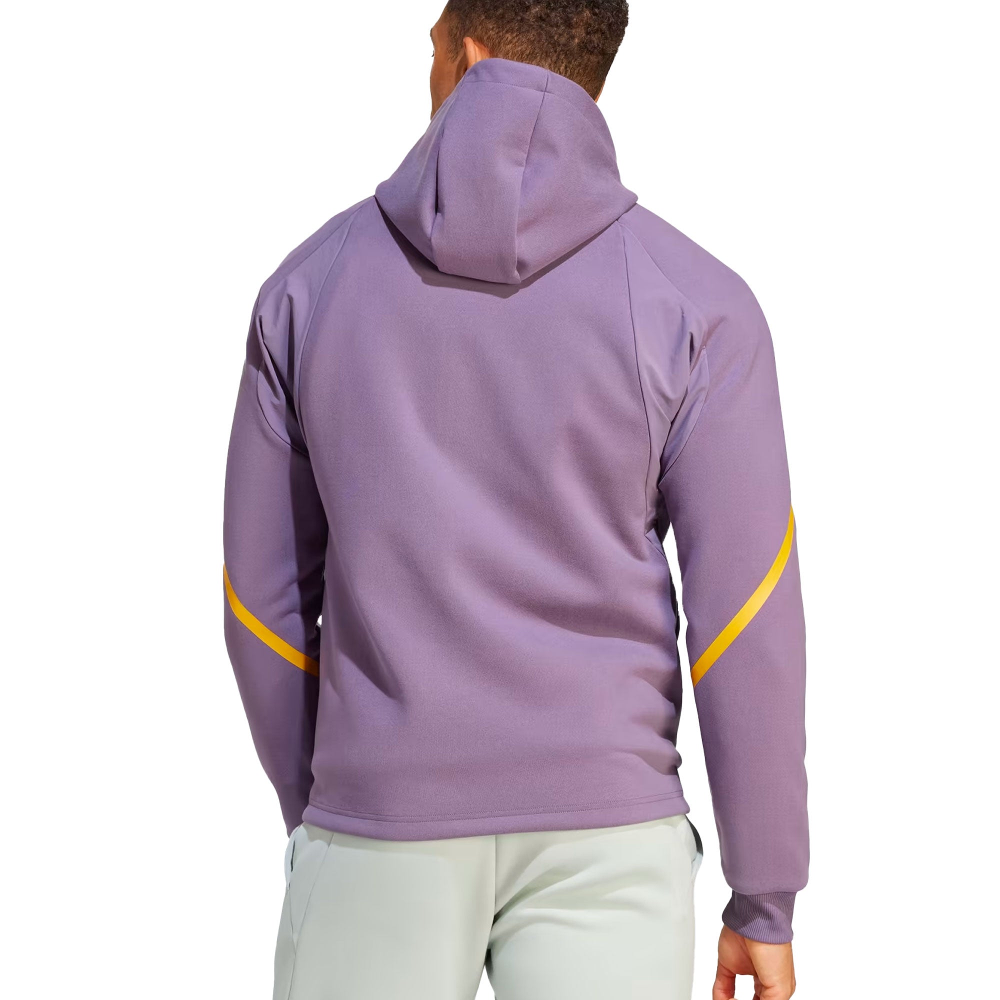 adidas Men's Real Madrid Designed For GameDay 2023/24 Full-Zip Hoodie Shadow Violet、mySite、noshort