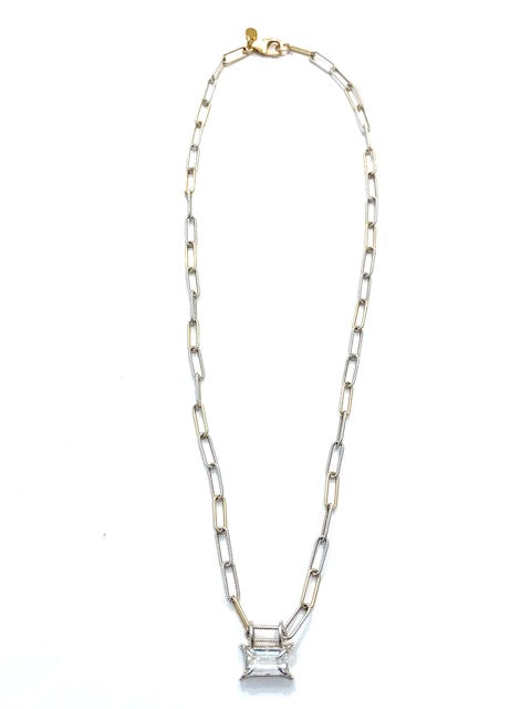 Erin Steele Jewelry Baby White Topaz Pendant Necklace, Available in 2 Colors、mySite、noshort