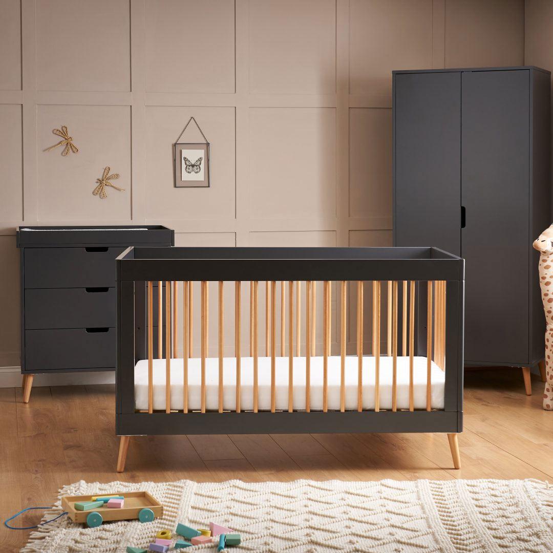  Obaby Maya 3 Piece Room Set - Slate + Natural、mySite、merchandisen