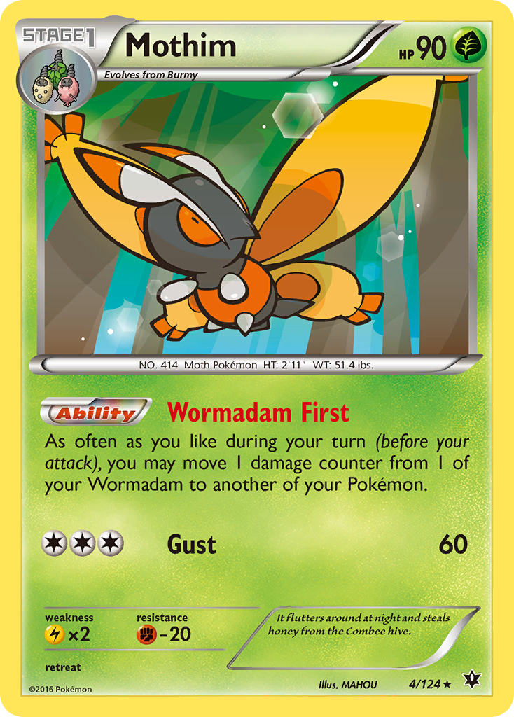 Mothim (4/124) XY: Fates Collide、mySite、waistdrama