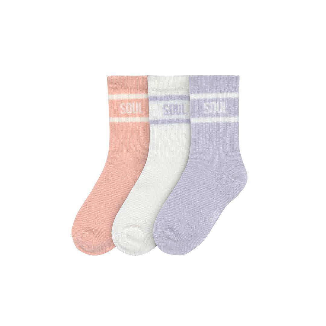  Lassig Tennis Socks - 3 Pack - Pastel Lilac - Peach、mySite、merchandisen