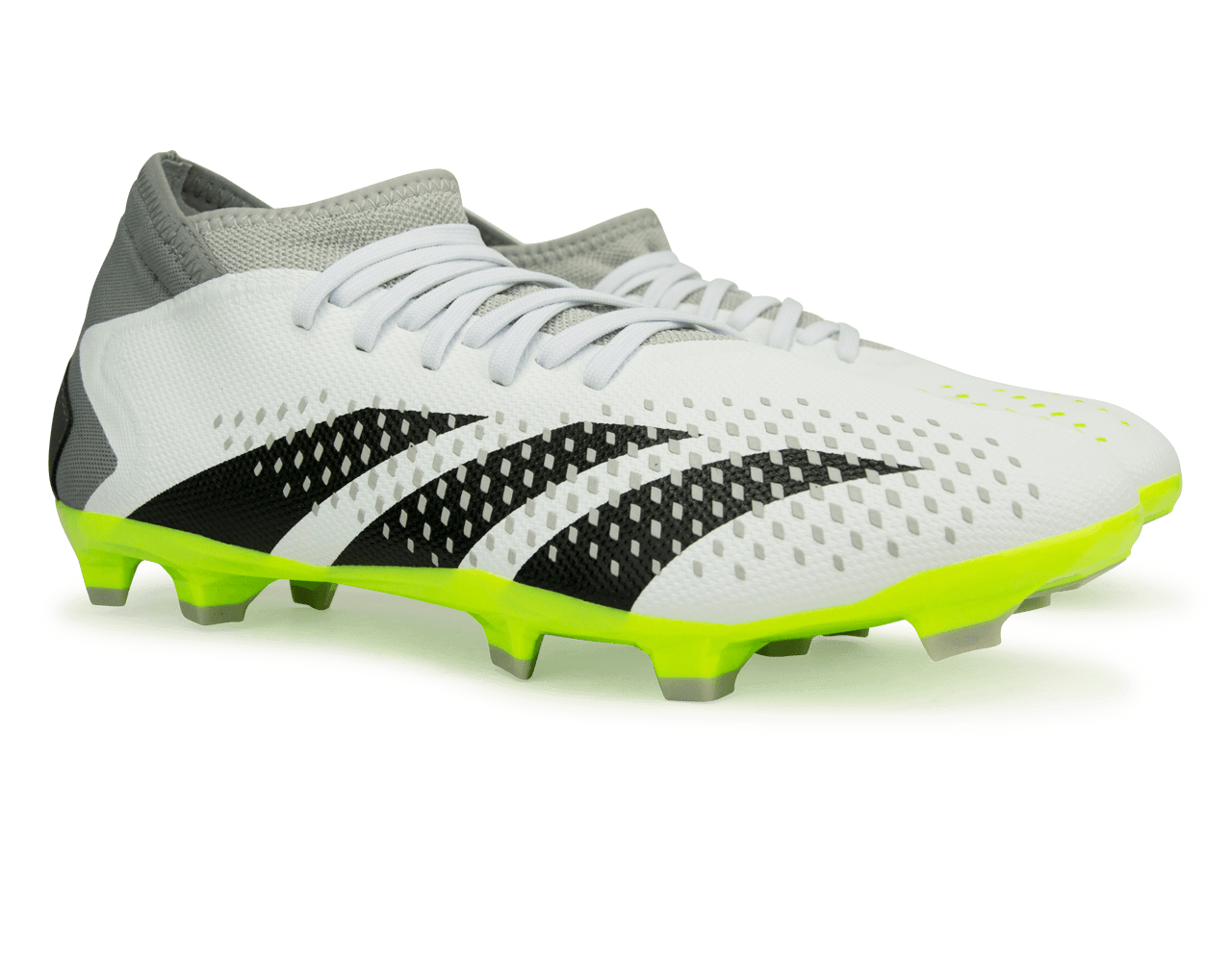adidas Men's Predator Accuracy.3 FG White/Lucid Lemon、mySite、bottomscart