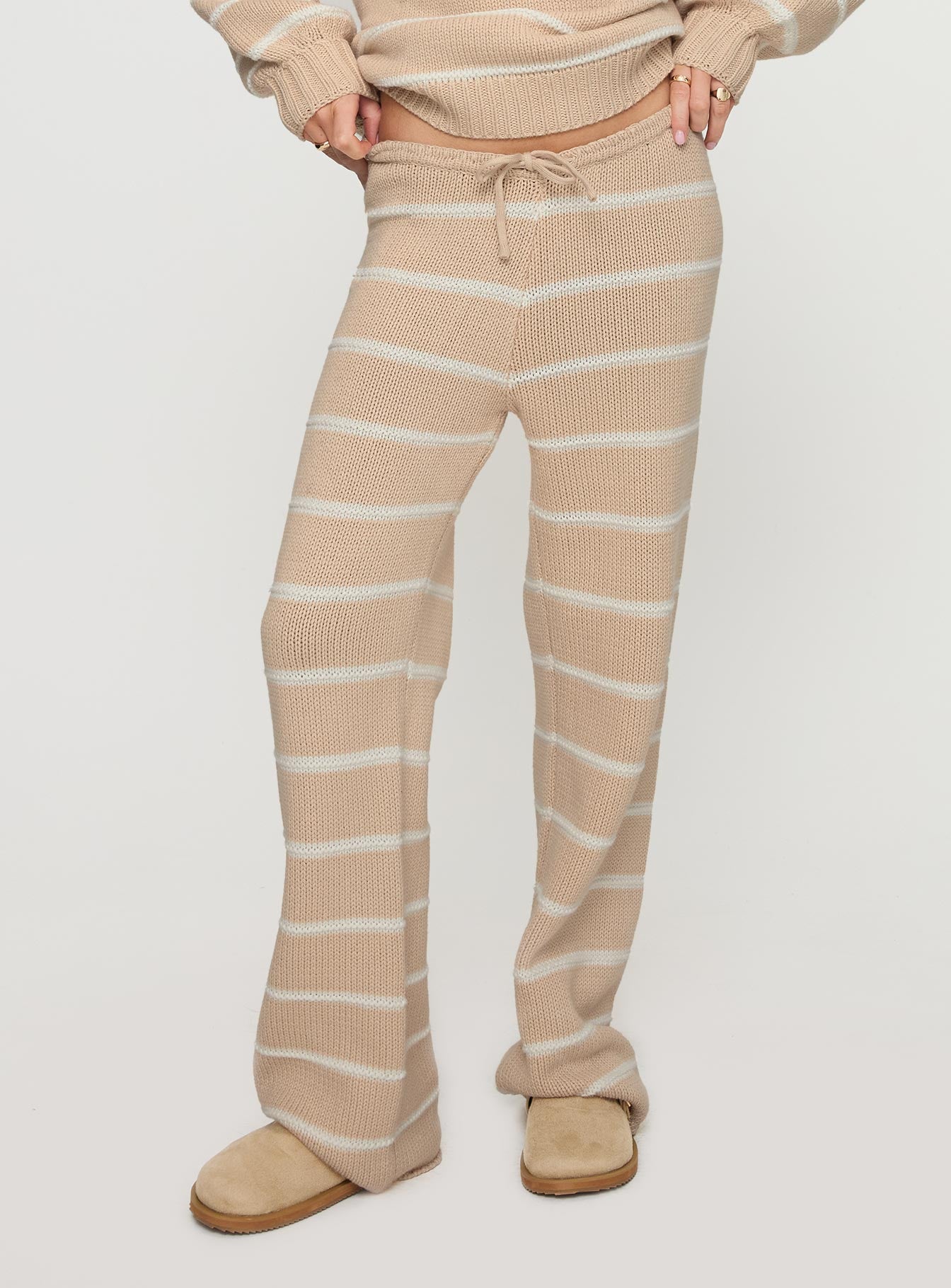 Read Your Mind Knit Pant Cream Stripe、mySite、solidvoid