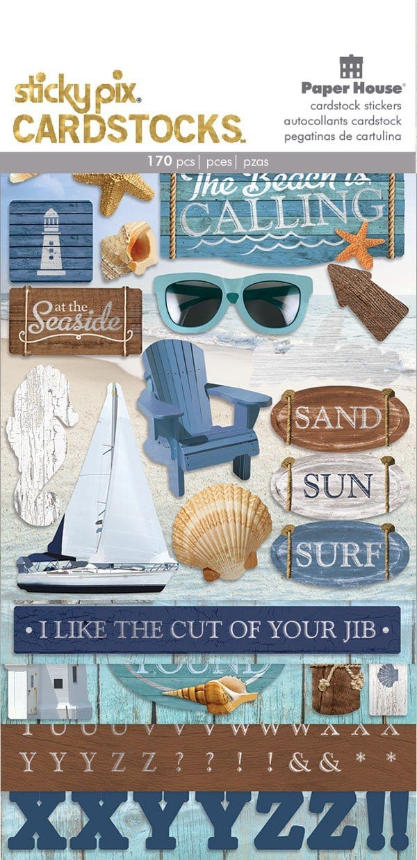  Scrapbook Stickers - Beach Multipack、mySite、ghnorth