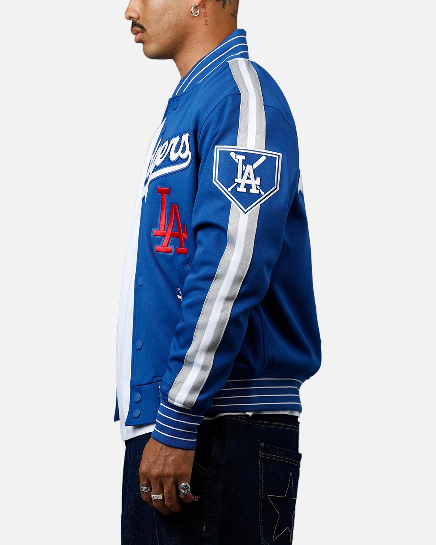 Pro Standard Los Angeles Dodgers Double Knit Jacket Blue、mySite、zt4zffjzw