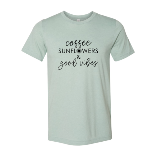 Coffee Sunflowers & Good Vibes T-Shirt、mySite、camillekostekn