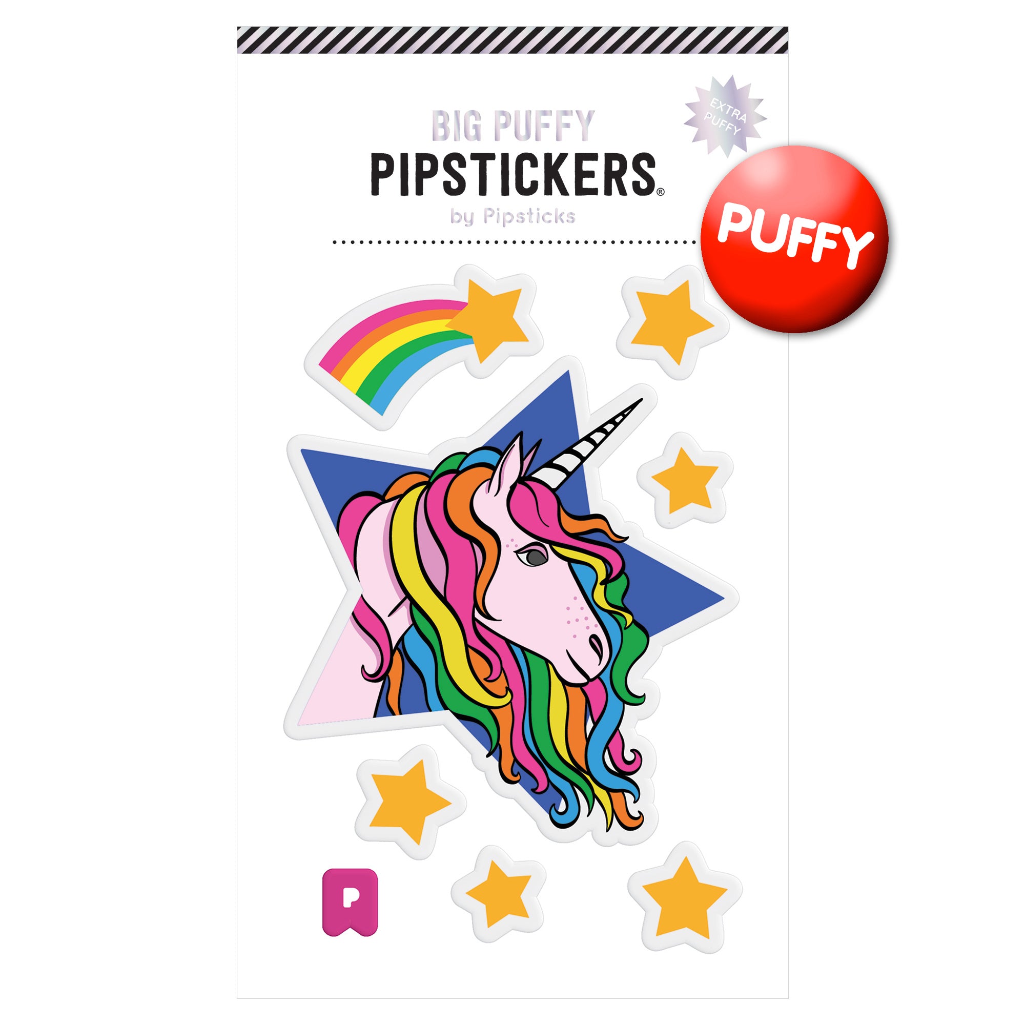  Big Puffy Starry Unicorn Sticker、mySite、ghnorth
