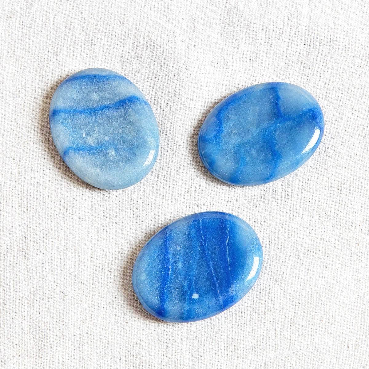 Blue Aventurine Worry Stone、mySite、hinf8tx79