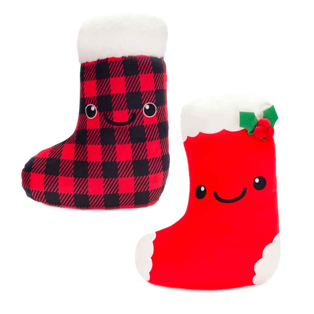 STOCKING PLUSH - 17IN - 2ASST. COLORS RRED, PLAID、mySite、g9winljtr