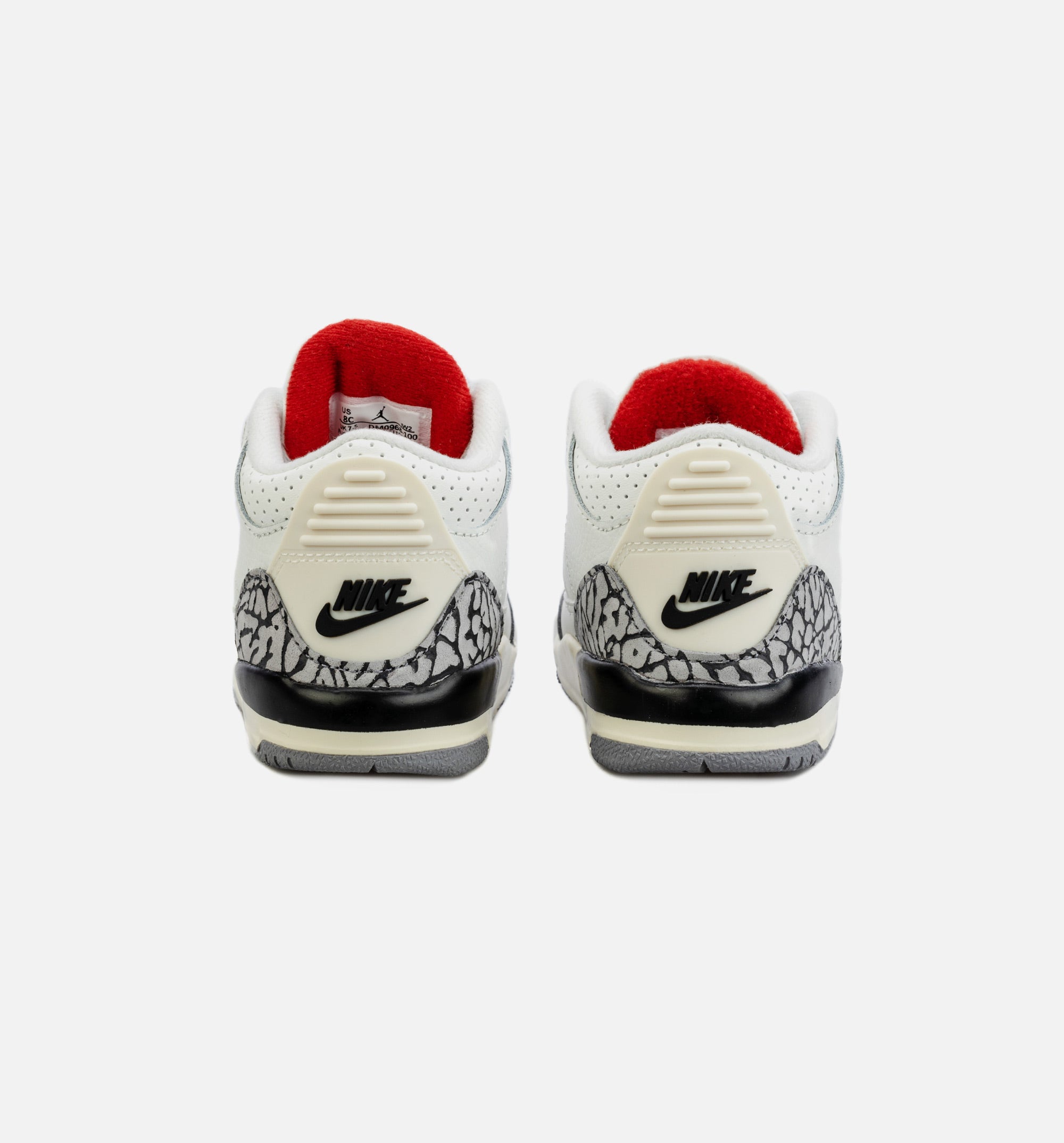 Air Jordan 3 Retro White Cement Reimagined Infant Toddler Lifestyle Shoe - White/Red/Grey、mySite、dreamappss