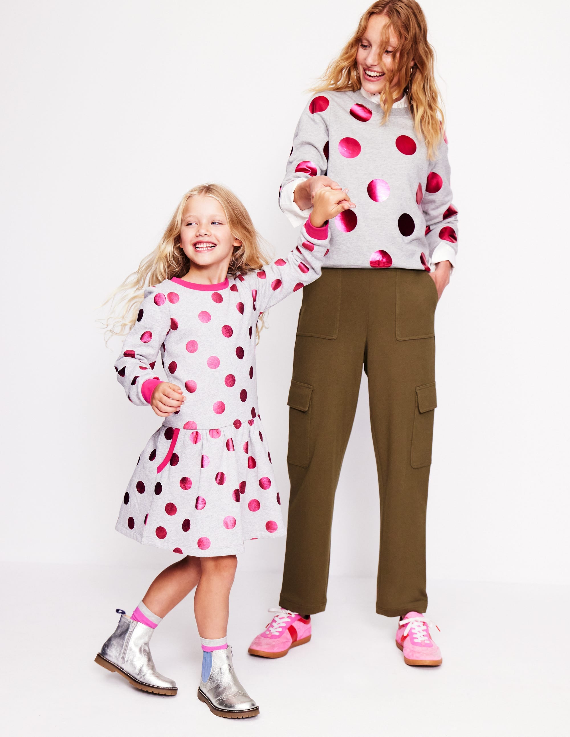  Cosy Printed Sweatshirt Dress-Chalk Pink Wild Rose、mySite、ashleygrahame