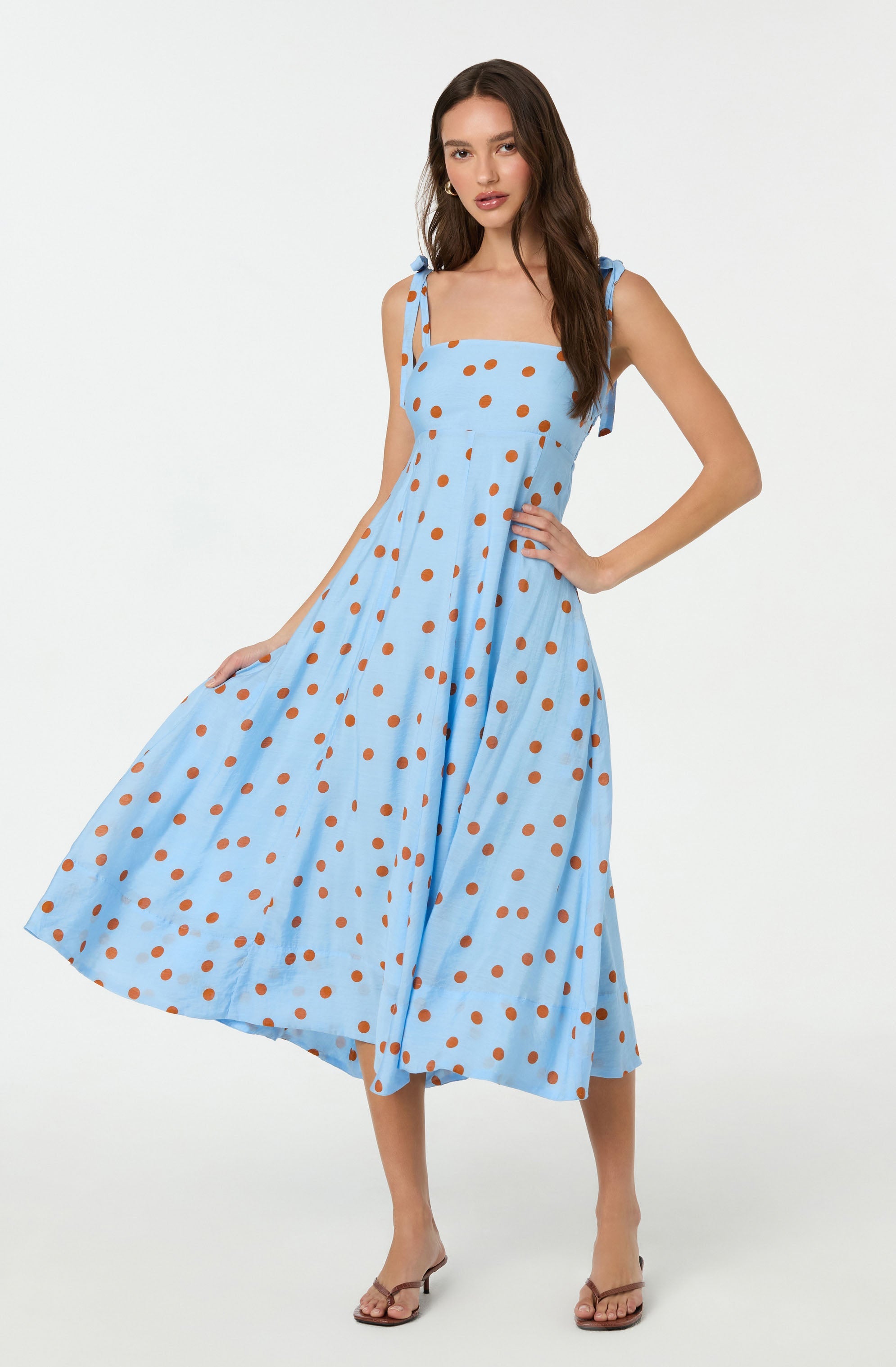 Lilliana Polka Dot Midi Dress、mySite、solidvoid