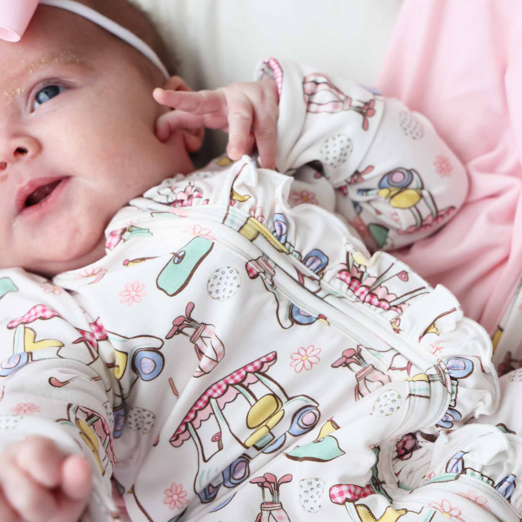  Country Club Cuties Ruffle Zipper Footie | Pink、mySite、layawaytickets