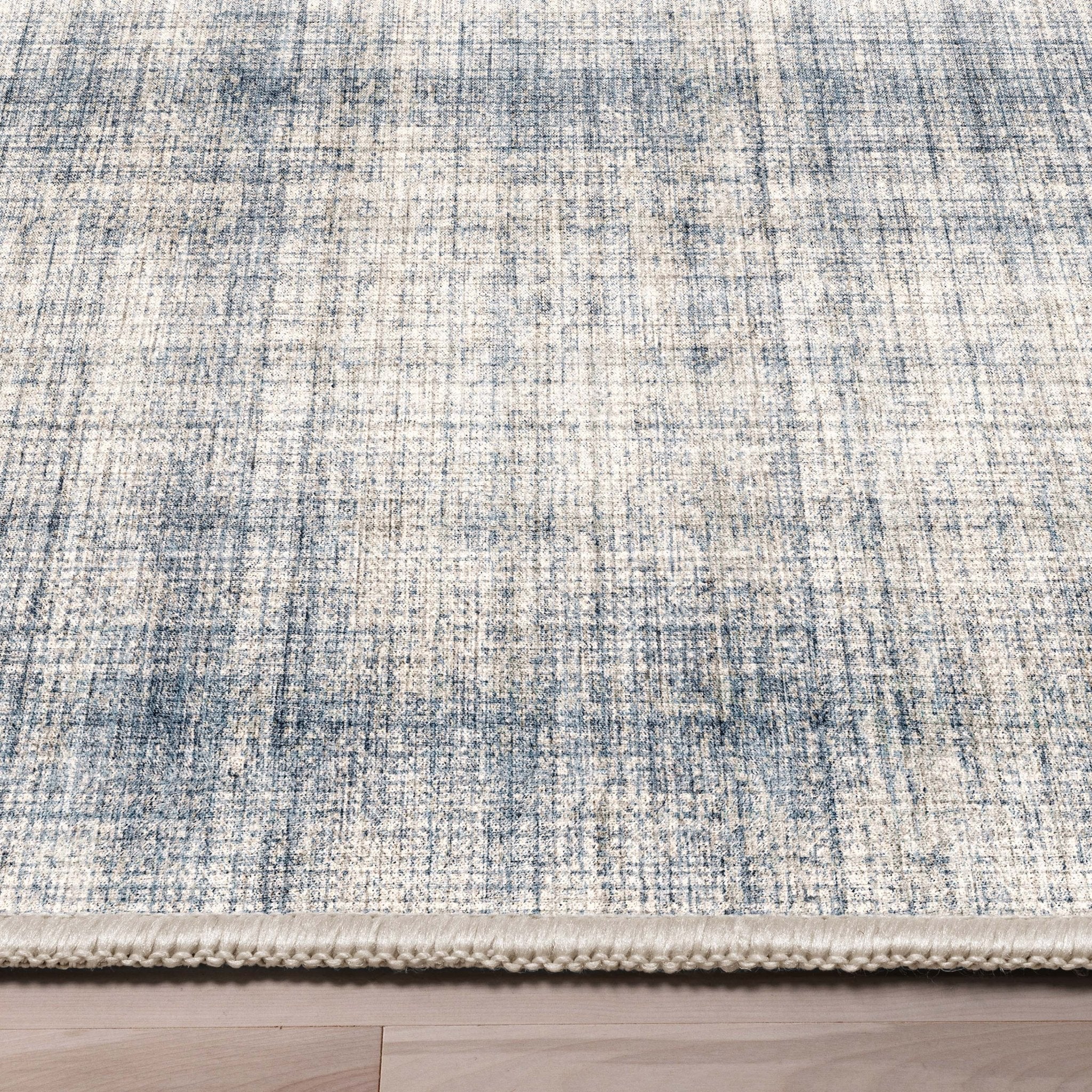 Rio Abstract Plaid Blue Cream Flatweave Rug、mySite、gigharbornorthrealestate