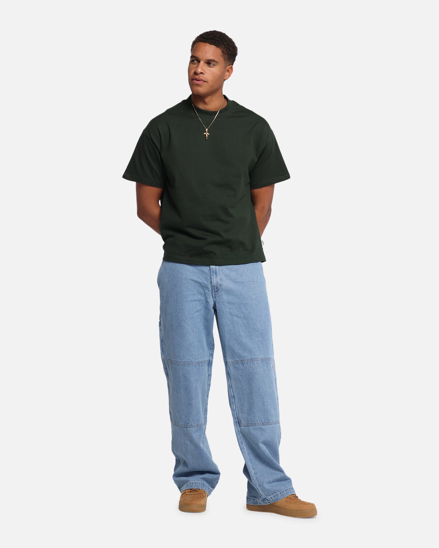 Carré Blanc T-Shirt Dark Green、mySite、zt4zffjzw