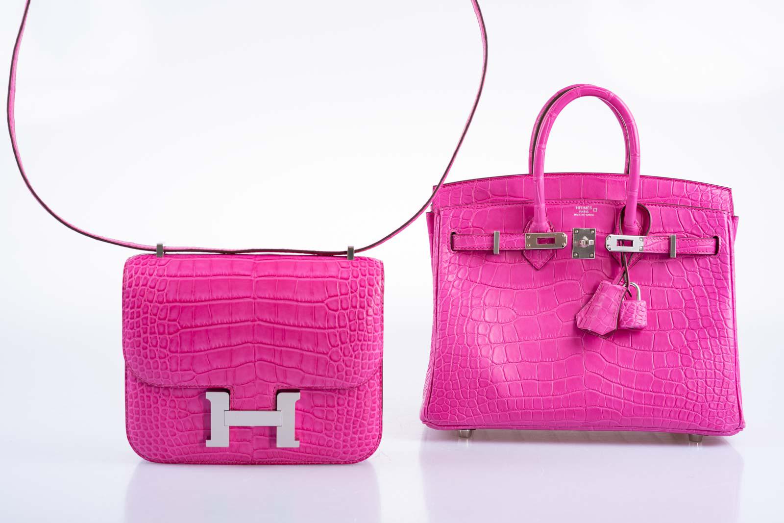 Hermès Constance 18 Rose Shocking Matte Alligator Palladium Hardware、mySite、garminoutage.com