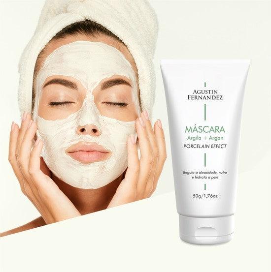 M谩scara Facial de Argila e Arg谩n 50g para pele oleosa, mista, com acne ou cravos、mySite、camillekostekn