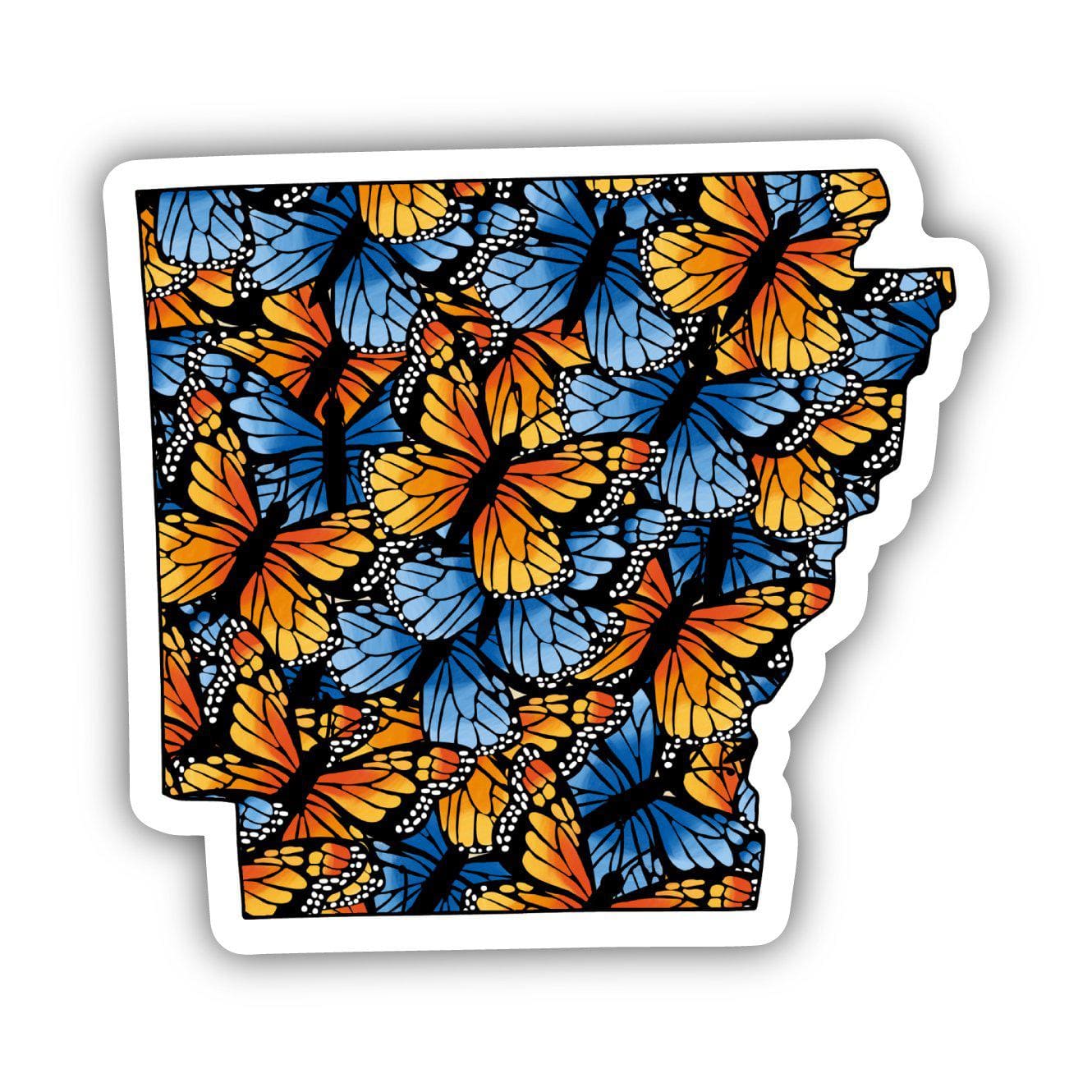  Arkansas Butterfly Pattern Sticker、mySite、elrpsem3k