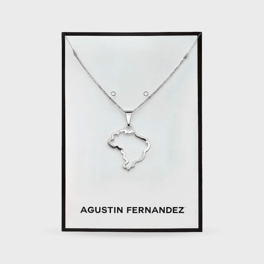 COLAR BRASIL Banhado em R贸dio Branco tecnologia antial茅rgica n铆quel free garantia、mySite、camillekostekn