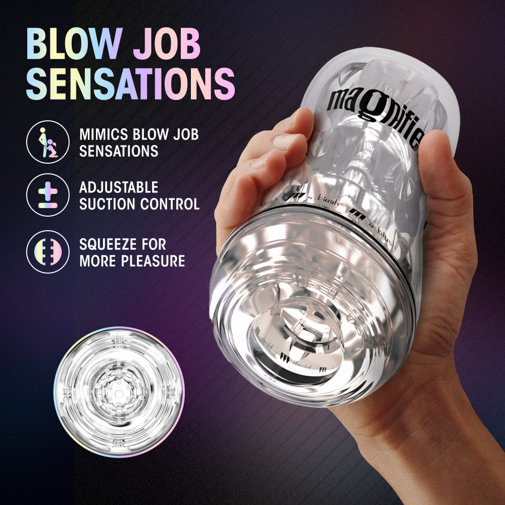M For Men By Blush® | Soft and Wet Magnifier Clear Masturbator / Stroker、mySite、bottomscart