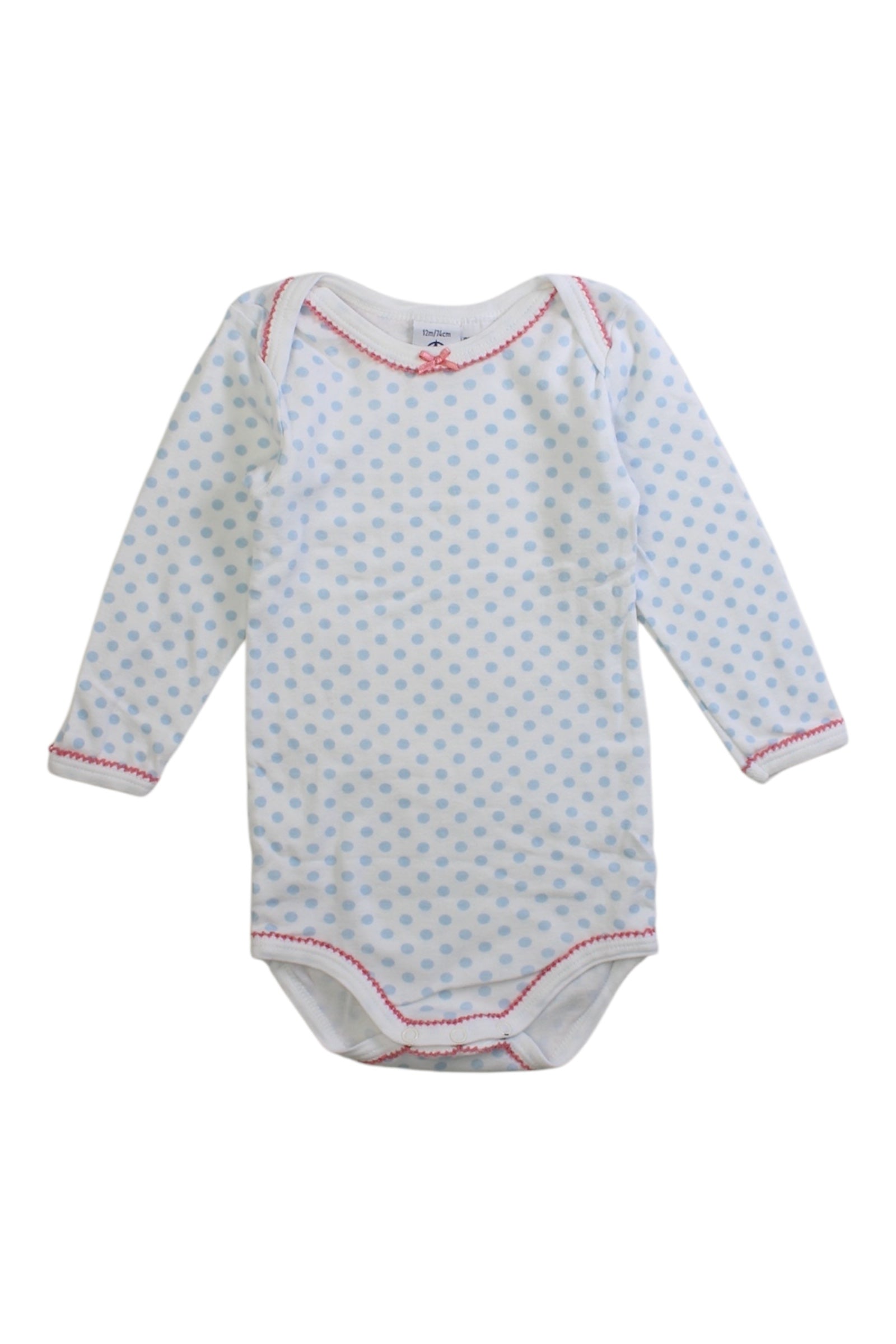 Petit Bateau Long Sleeve Polka Dots Bodysuit 6-12M、mySite、g9winljtr