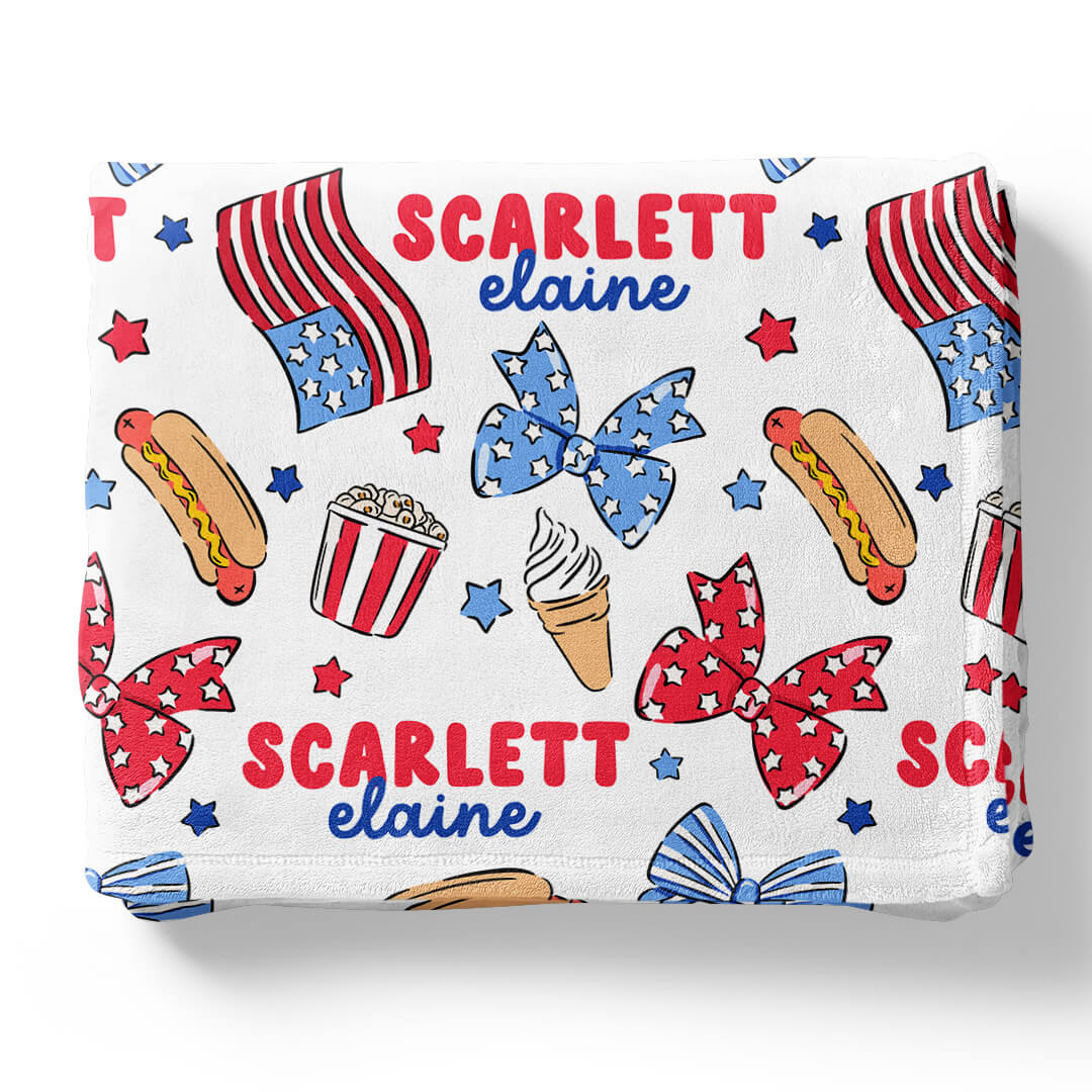  Party in the USA Personalized Kids Blanket | Bows、mySite、layawaytickets