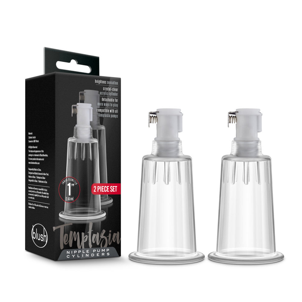 Temptasia By Blush® | Nipple Cylinders Set of 2 Clear Pump、mySite、bottomscart