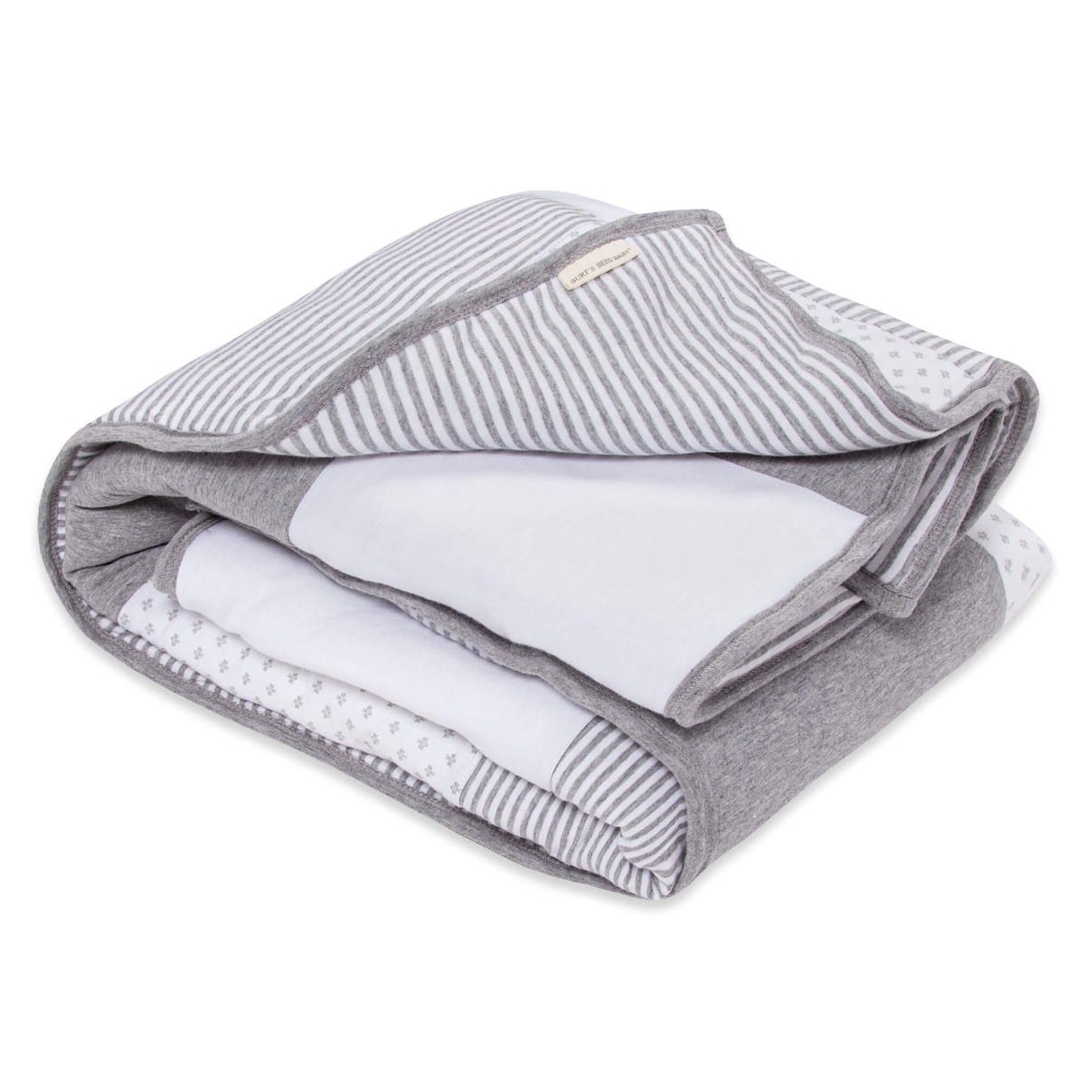  Dottie Bee Organic Cotton Reversible Baby Quilt - Heather Grey、mySite、layawaytickets