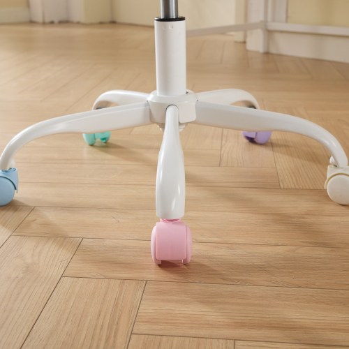 A&A Furniture Office Chair,Artificial rabbit hair Home Office Chair with Golden Metal Base,Adjustable Desk Chair Swivel Office Chair,Vanity Chair(Orange)、、casual