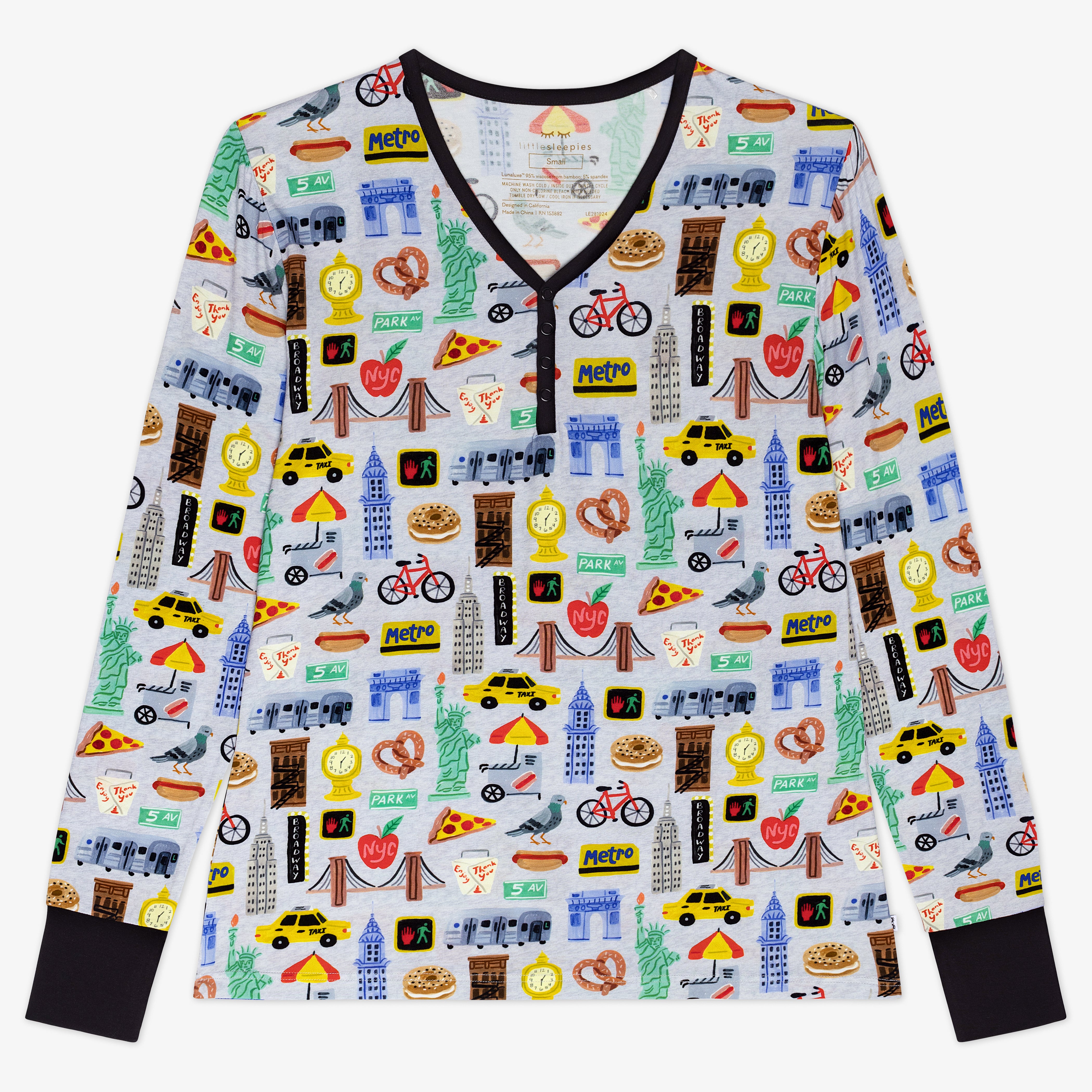  The Big Apple Women's Long Sleeve Pajama Top、mySite、layawaytickets