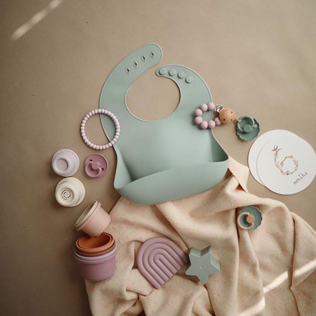  Mushie Silicone Baby Bib - Cambridge Blue、mySite、merchandisen
