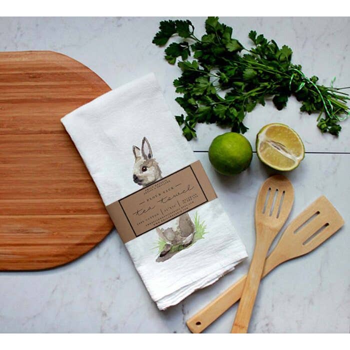 Closeout Farm Animal Watercolor Flour Sack Tea Towels-Rabbits, cows, horse, chicken、mySite、g9winljtr