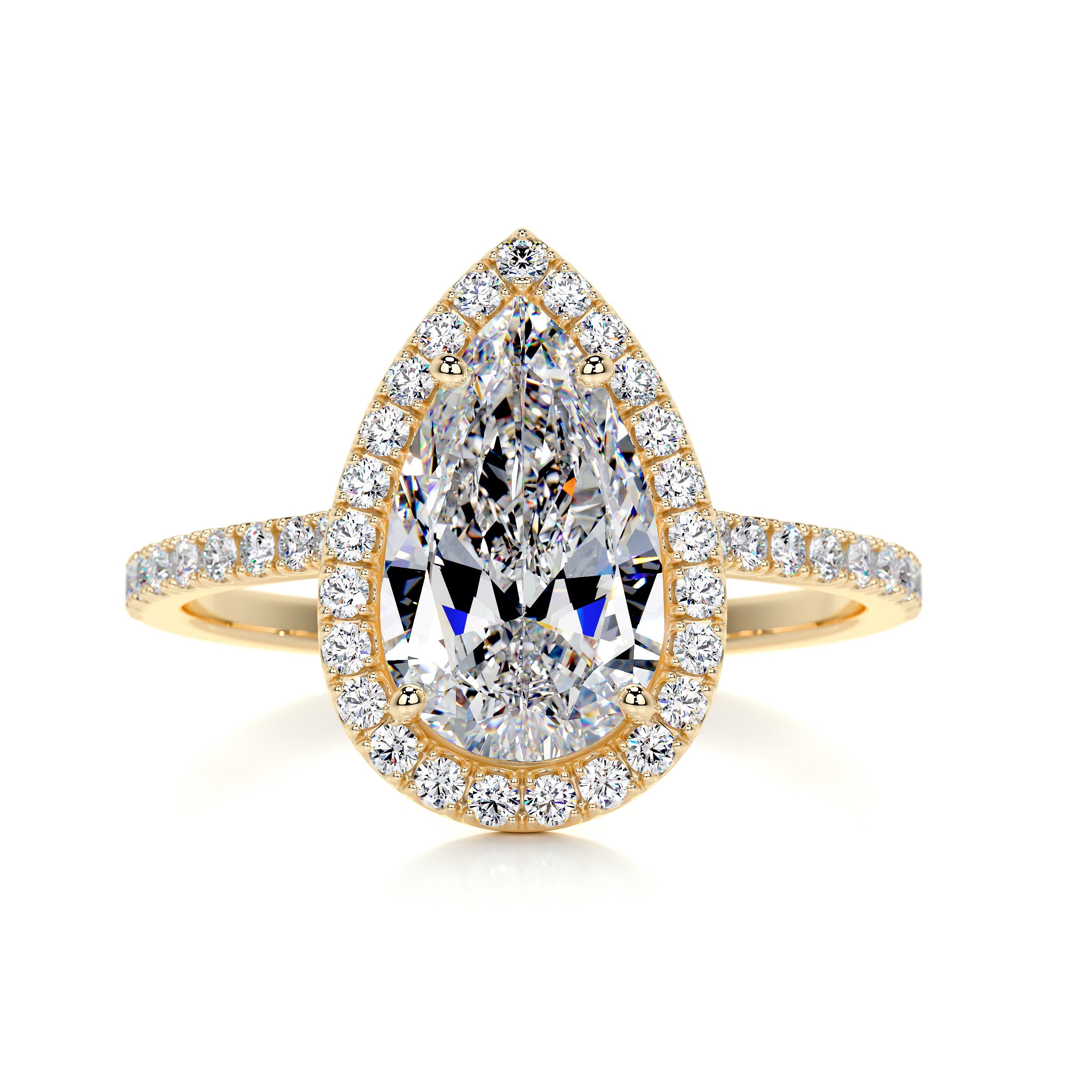 Sophia Moissanite & Diamond Ring -18K Yellow Gold、mySite、hinf8tx79