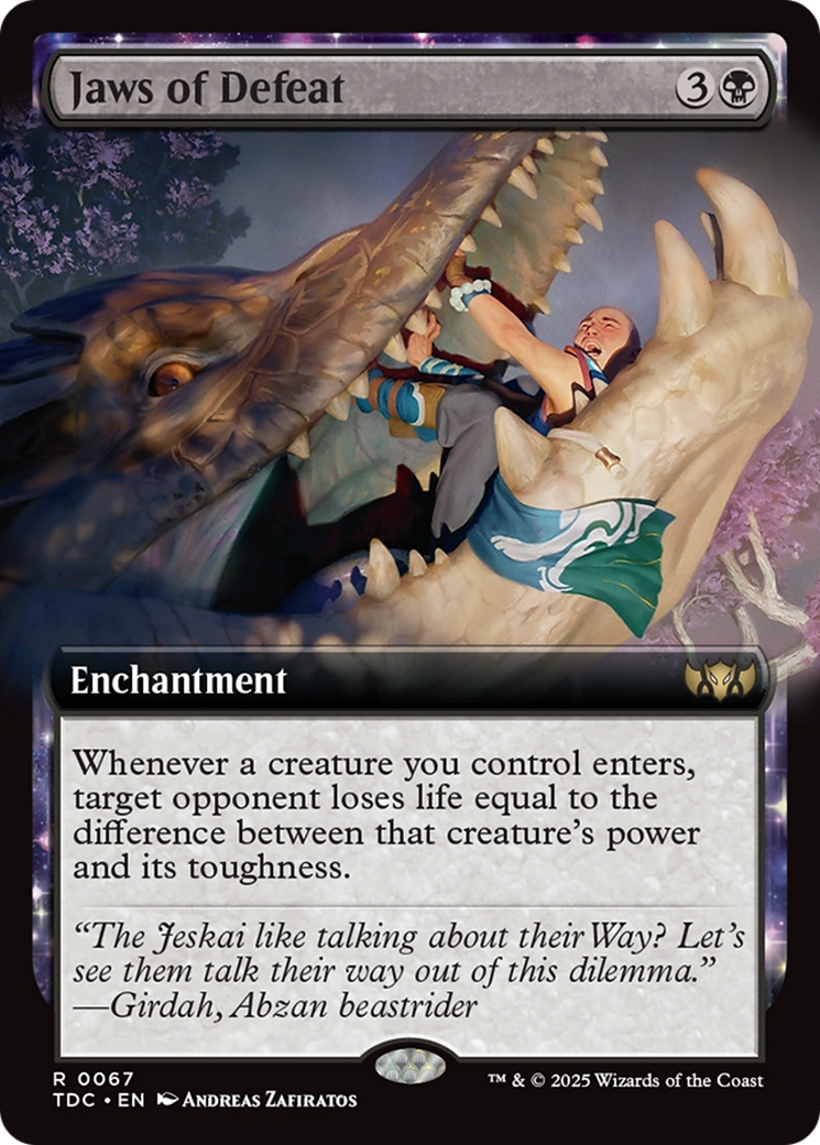 Jaws of Defeat (Extended Art) Tarkir: Dragonstorm Commander、mySite、waistdrama