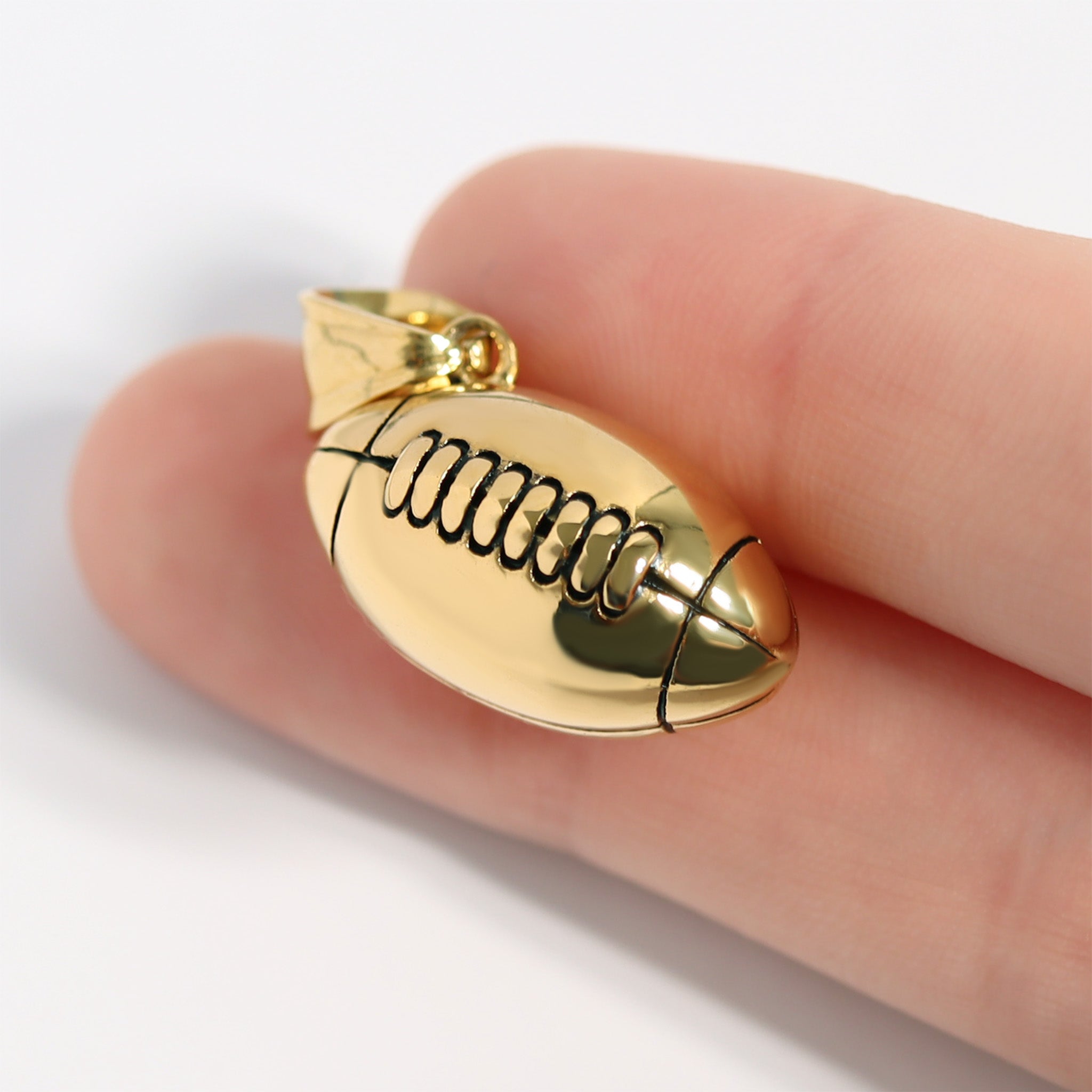 18K Gold PVD 3D Football Pendant / PDL0216、mySite、dreamappss