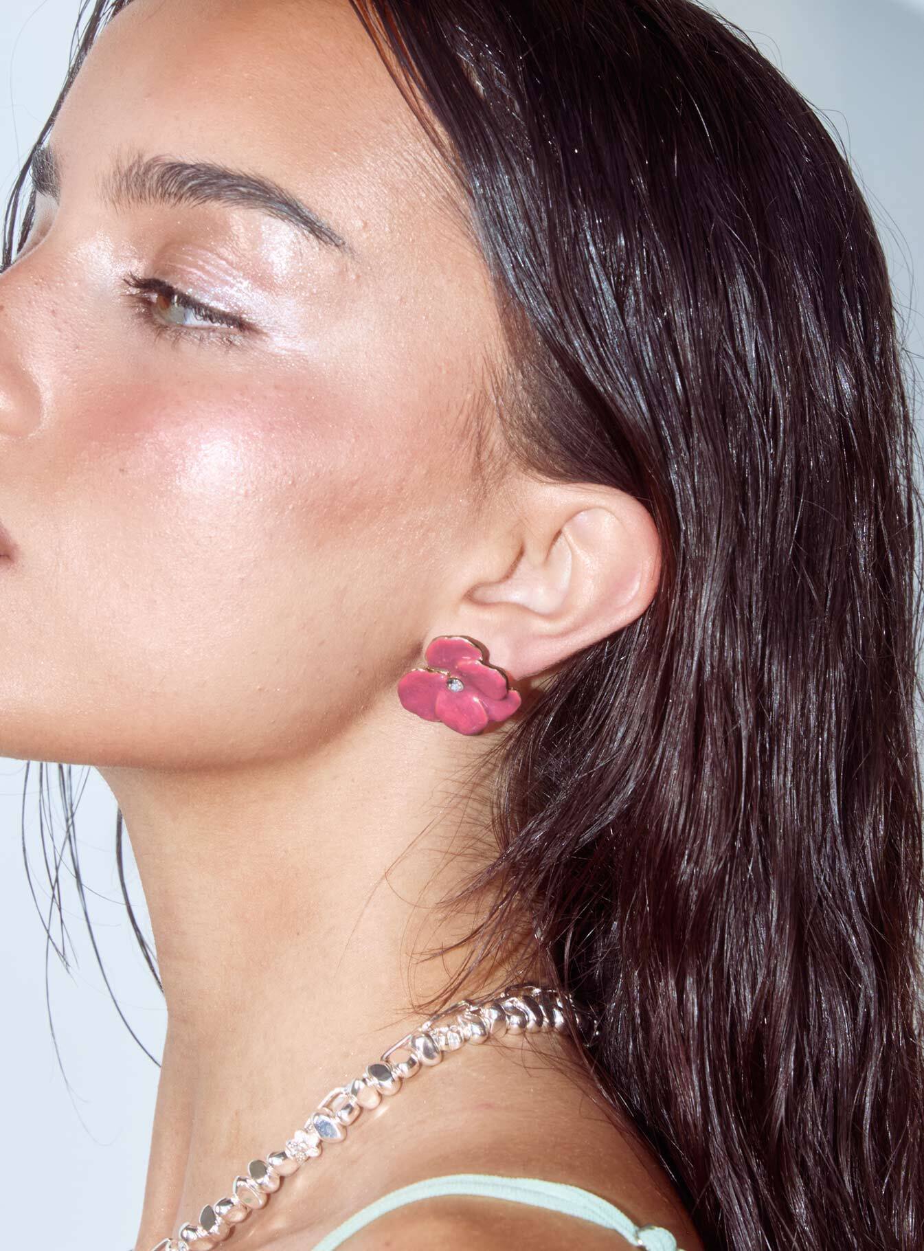 Daylight Savings Flower Earrings Pink、mySite、solidvoid