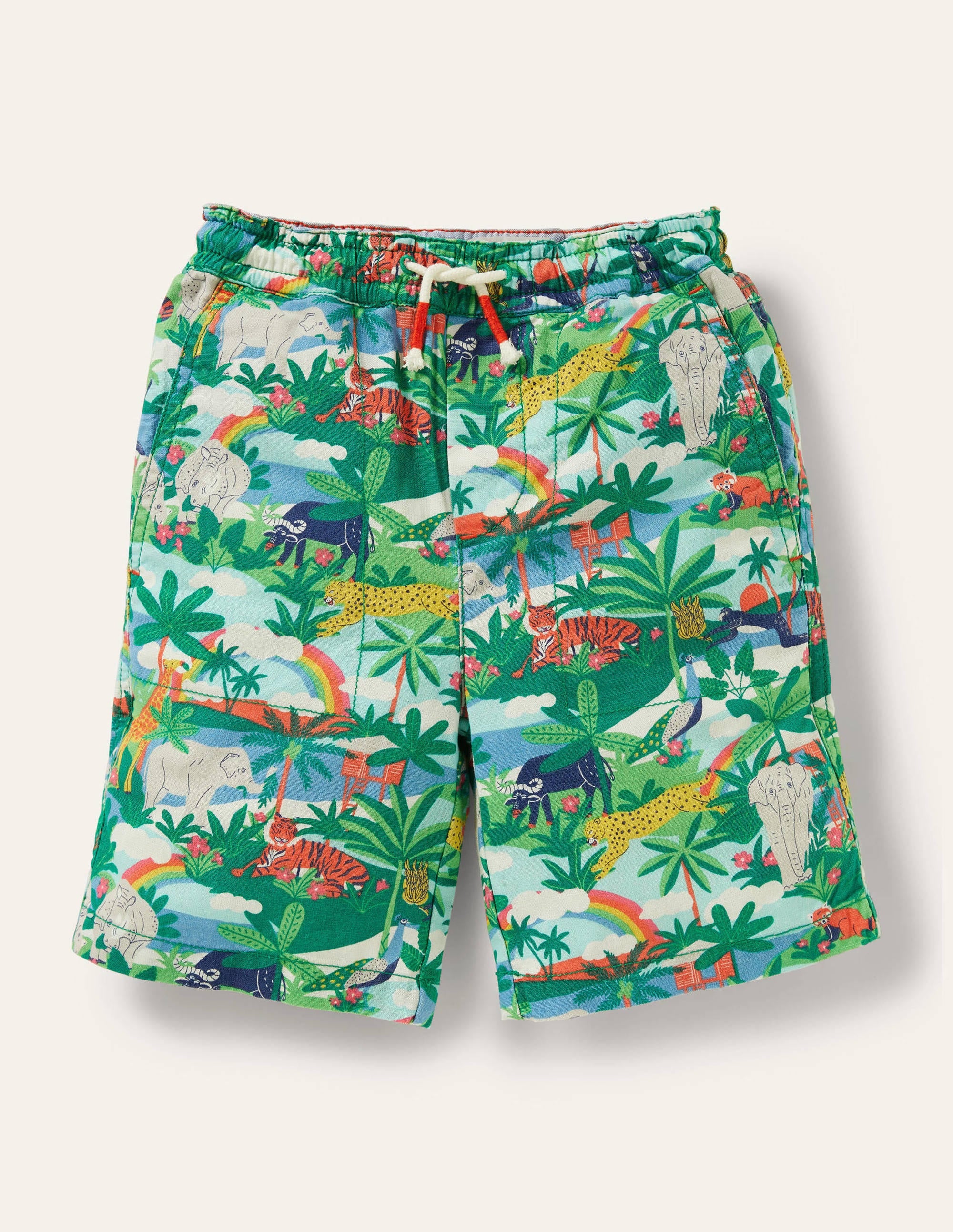 Pull-on Drawstring Shorts-Jungle Scene、mySite、ashleygrahame
