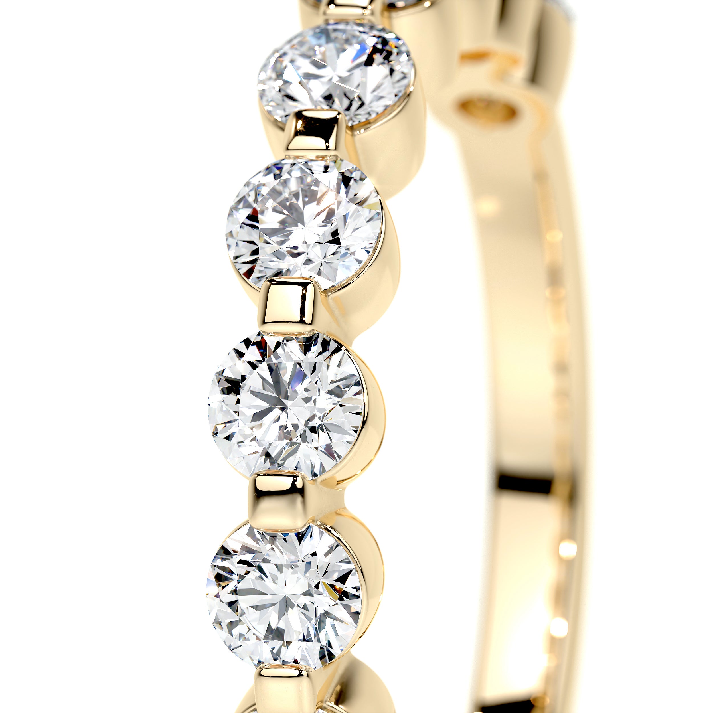 Josie Lab Grown Half-Eternity Wedding Ring (1 Carat) -18K Yellow Gold、mySite、hinf8tx79