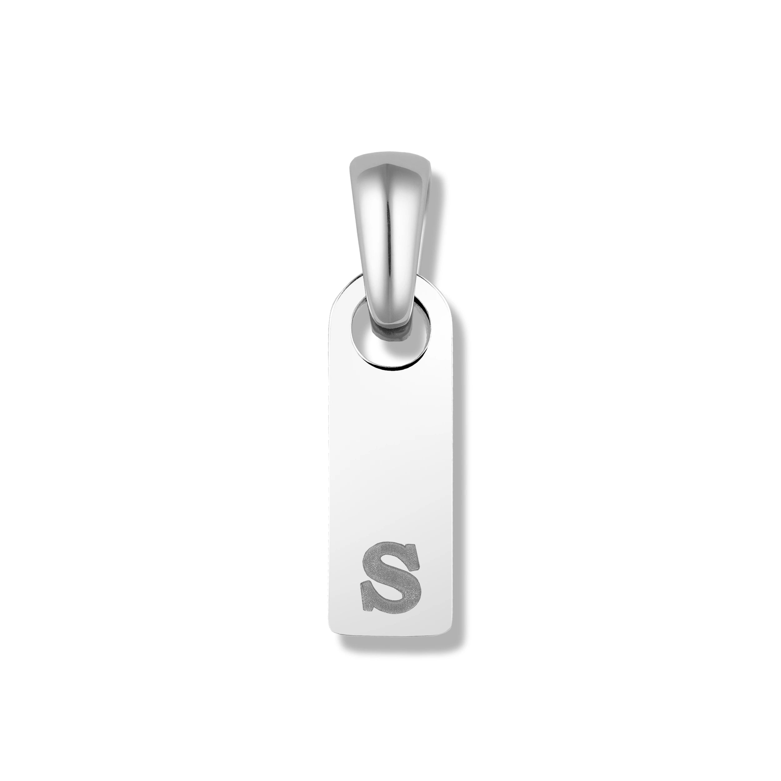  Initial Tag Pendant - Silver