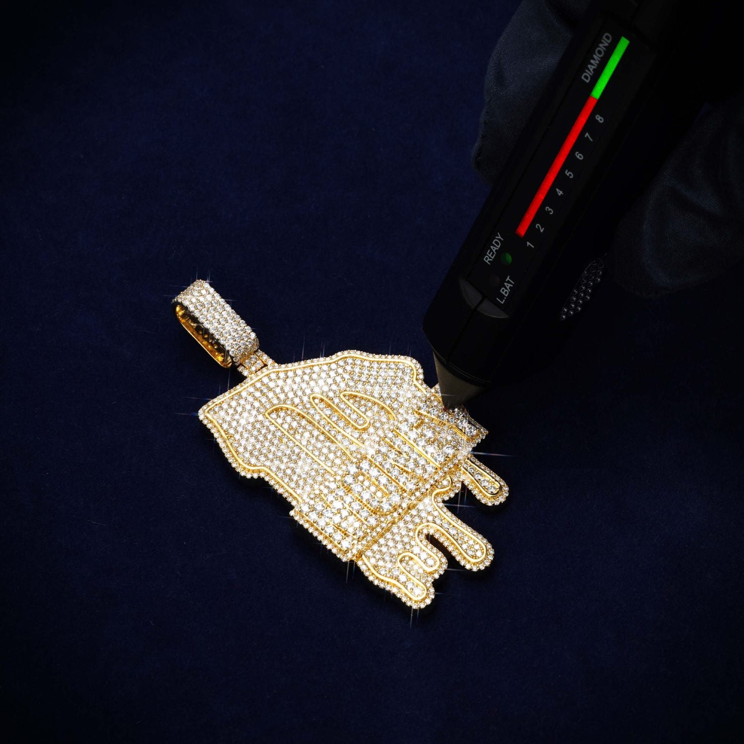 MONEY Custom Moissanite Name Pendant 14K Gold、mySite、hinf8tx79