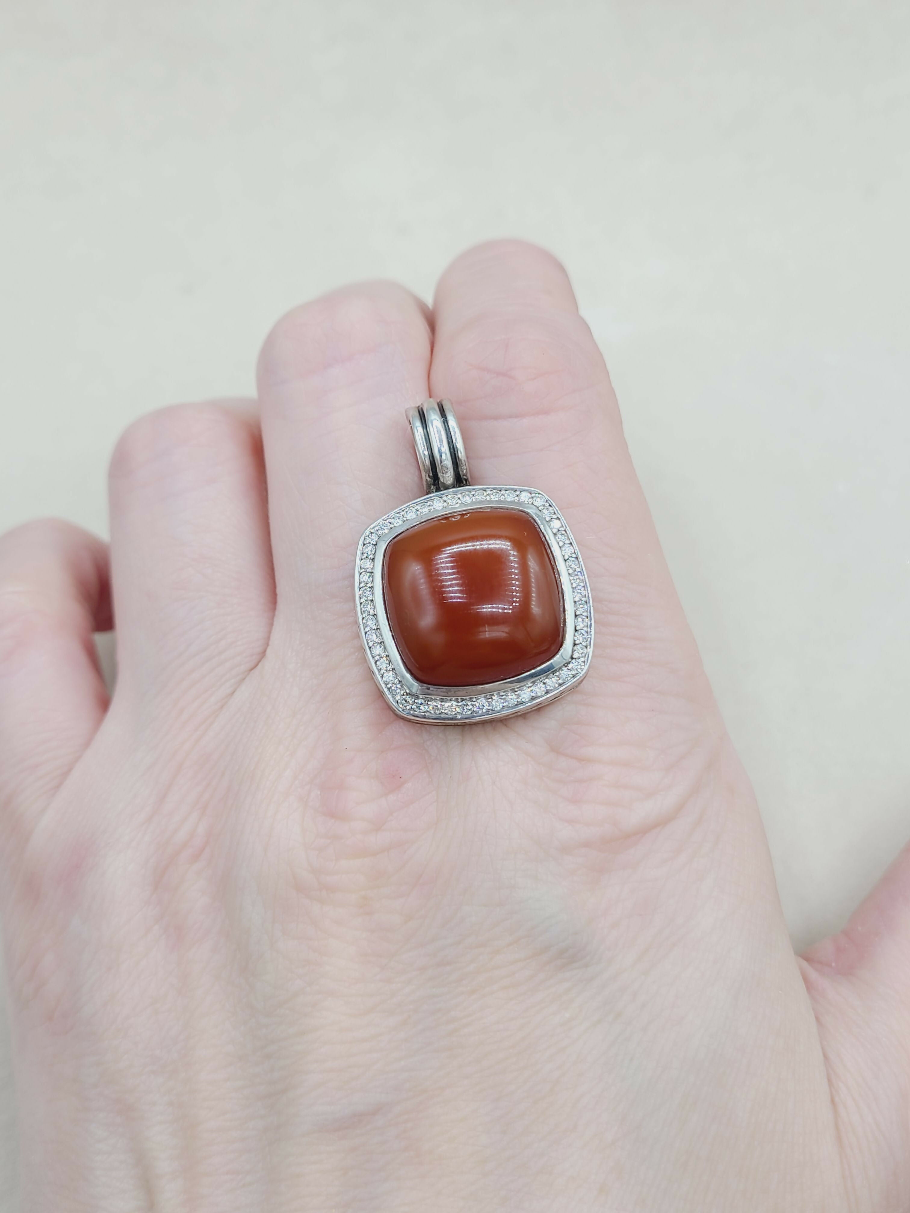 David Yurman Albion Pendant 17mm Carnelian & Diamonds、mySite、hinf8tx79